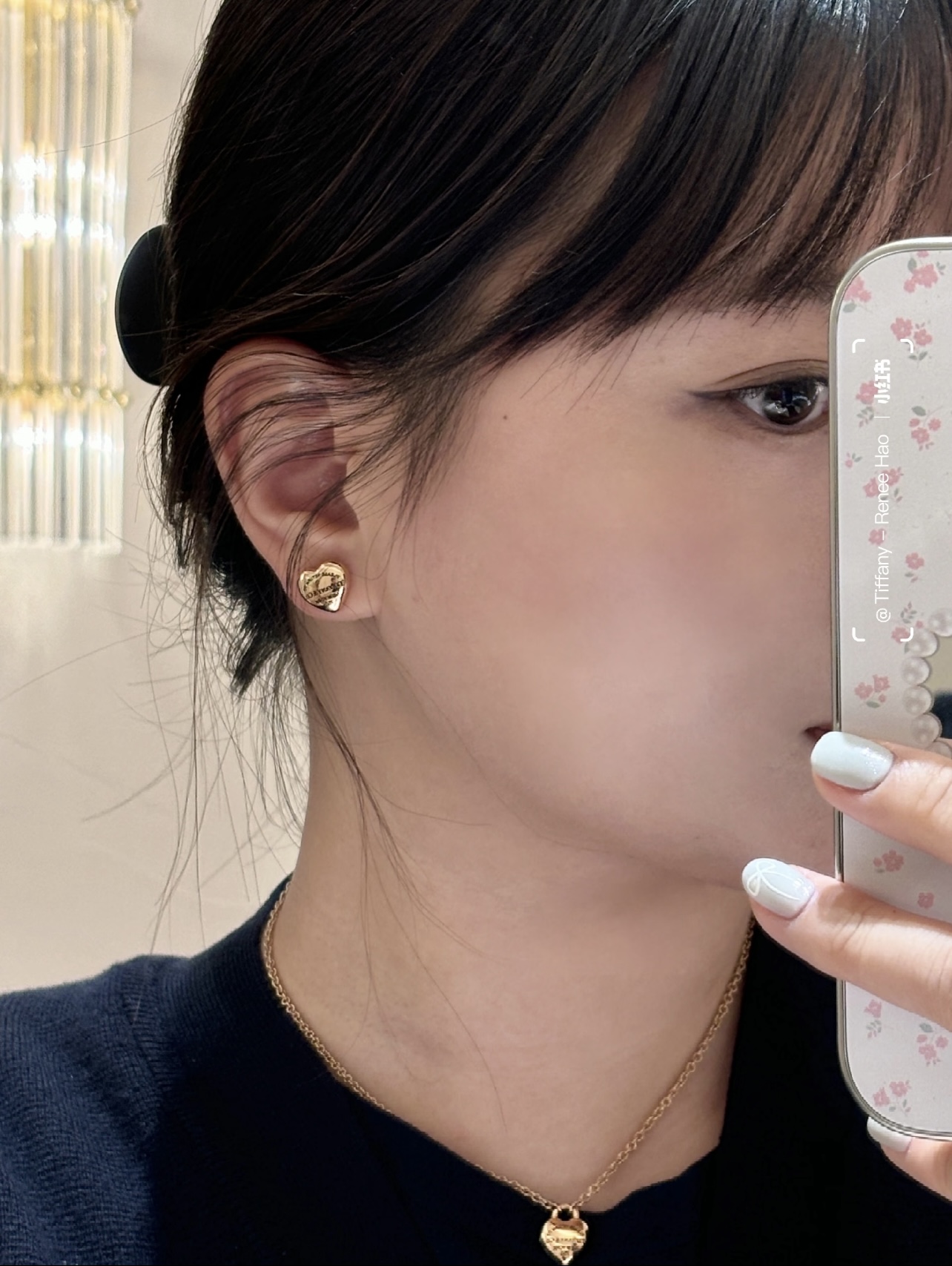 티파니(Tiffany) 실버 하트 귀걸이 악세사리