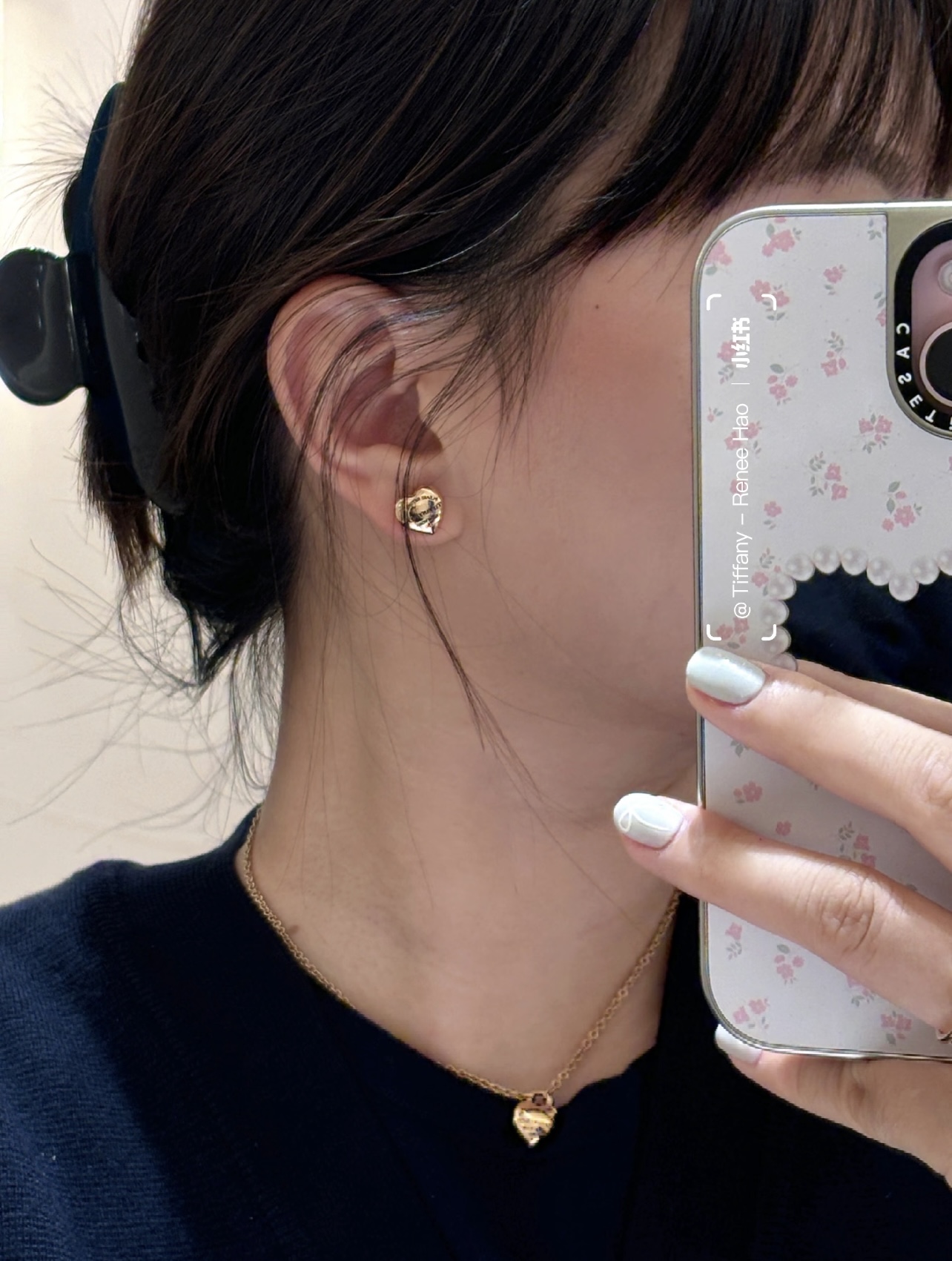 티파니(Tiffany) 실버 하트 귀걸이 악세사리