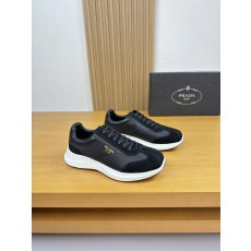 프라다(PRADA) 가죽 믹스 하이엔드 스니커즈 신발
