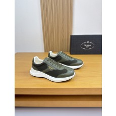 프라다(PRADA) 가죽 믹스 하이엔드 스니커즈 신발