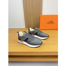 에르메스 HERMES 리치 가죽 'H' 자수 스니커즈 신발