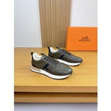 에르메스 HERMES 리치 가죽 'H' 자수 스니커즈 신발