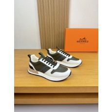 에르메스 HERMES 리치 가죽 'H' 자수 스니커즈 신발