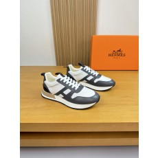 에르메스 HERMES 리치 가죽 'H' 자수 스니커즈 신발