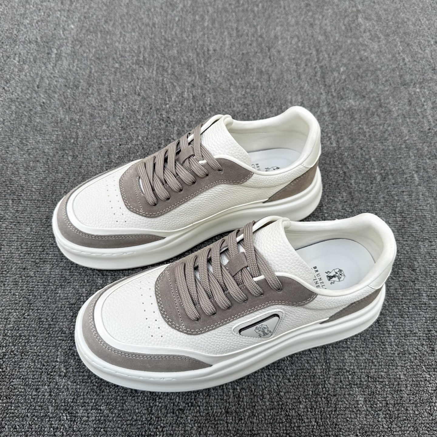 브루넬로 쿠치넬리 Brunello Cucinelli BC 캐시미어 & 스웨이드 믹스 스니커즈 신발