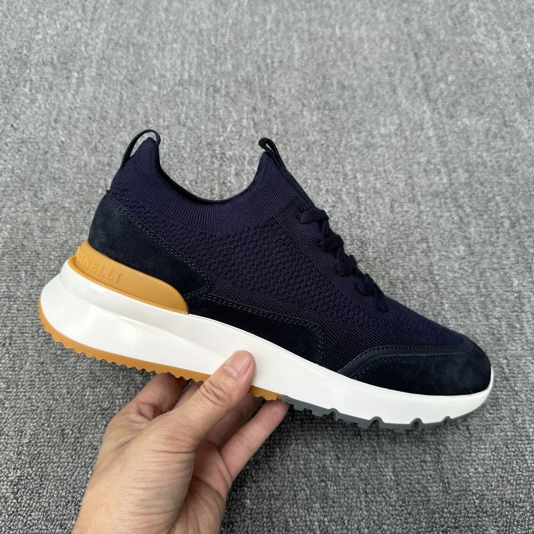 브루넬로 쿠치넬리 Brunello Cucinelli BC 캐시미어 & 스웨이드 스니커즈 신발