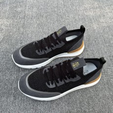 브루넬로 쿠치넬리 Brunello Cucinelli BC 캐시미어 & 스웨이드 스니커즈 신발