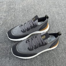 브루넬로 쿠치넬리 Brunello Cucinelli BC 캐시미어 & 스웨이드 스니커즈 신발