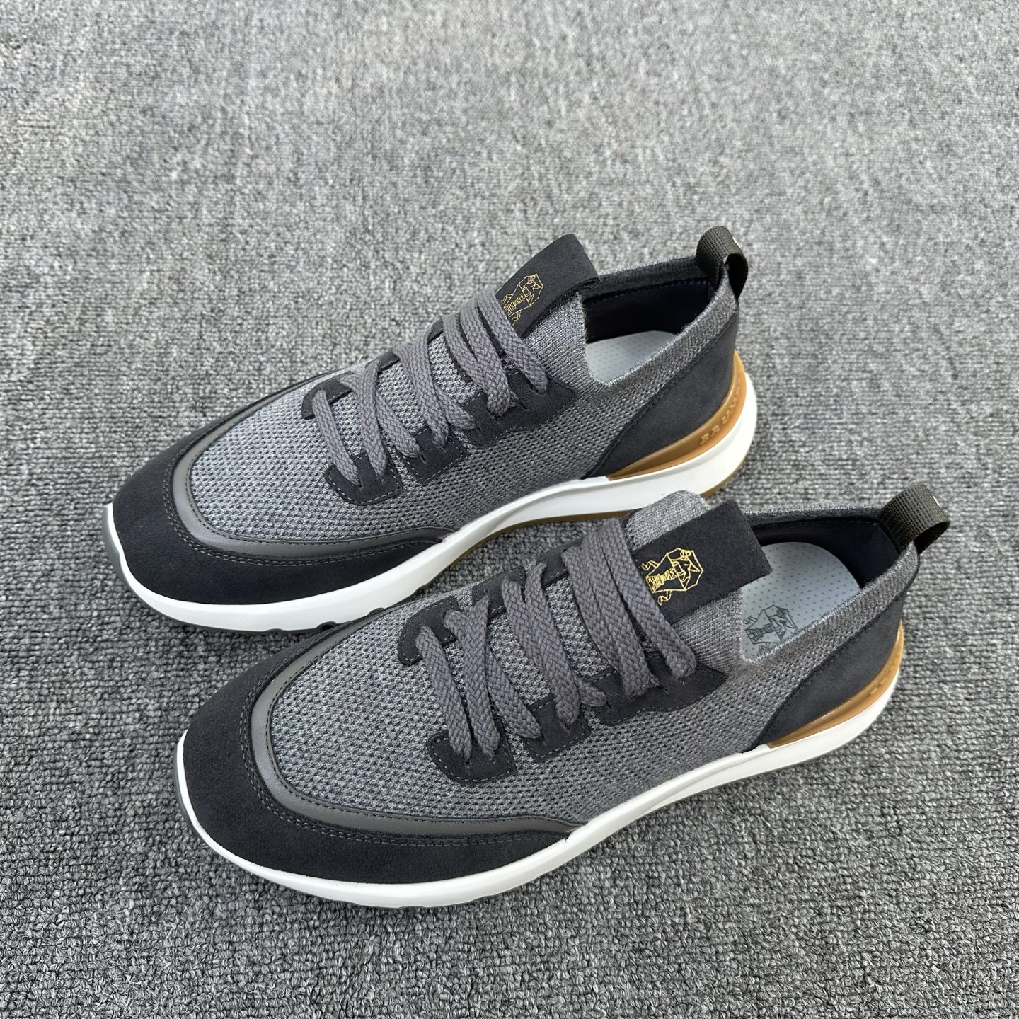 브루넬로 쿠치넬리 Brunello Cucinelli BC 캐시미어 & 스웨이드 스니커즈 신발