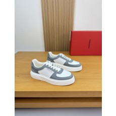 Ferragamo 페라가모 가죽 믹스 스니커즈 신발