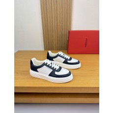 Ferragamo 페라가모 가죽 믹스 스니커즈 신발