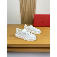 Ferragamo 페라가모 가죽 믹스 스니커즈 신발
