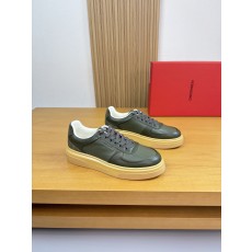 Ferragamo 페라가모 가죽 믹스 스니커즈 신발