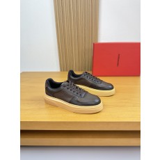 Ferragamo 페라가모 가죽 믹스 스니커즈 신발