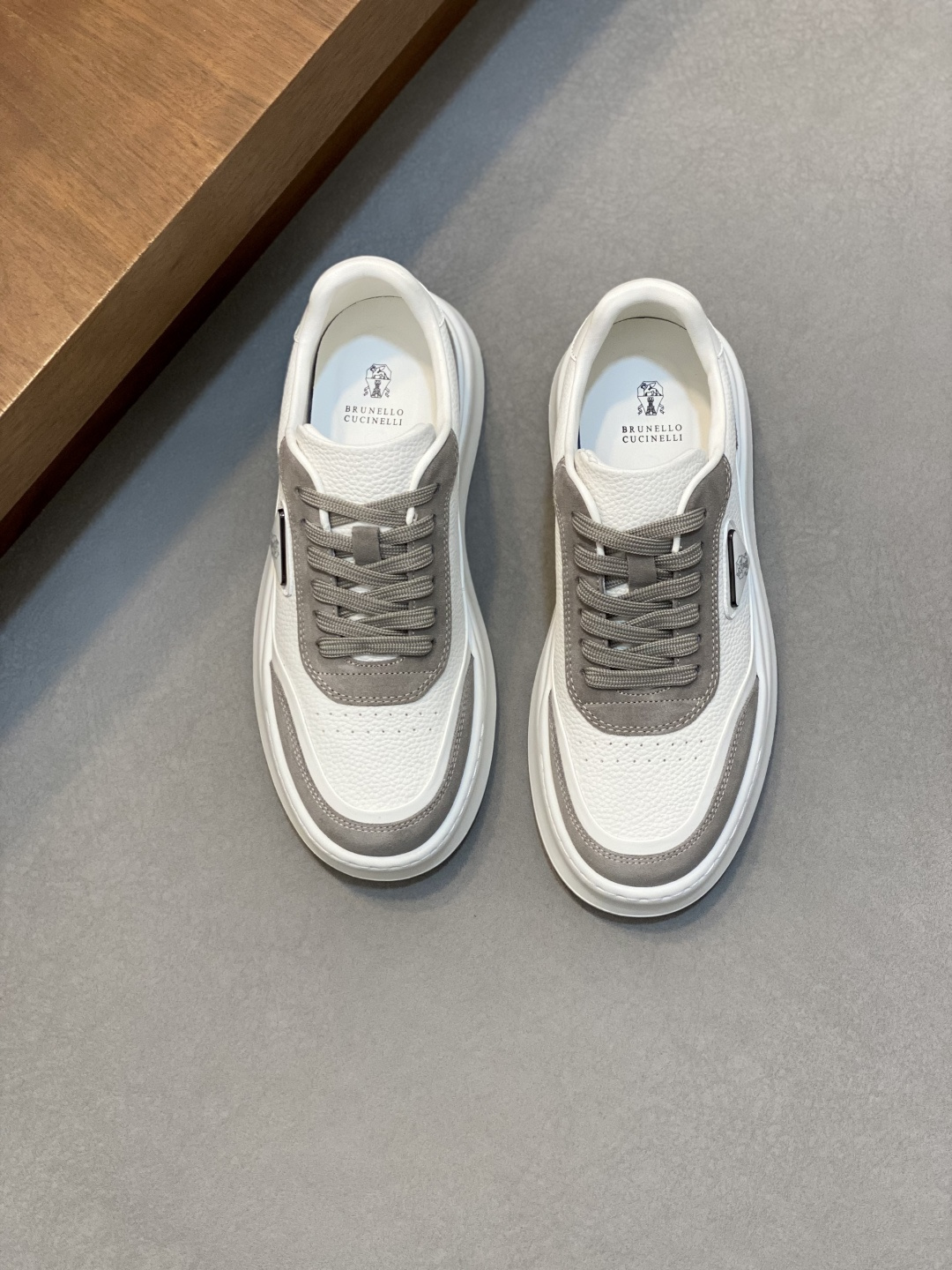 브루넬로 쿠치넬리 Brunello Cucinelli BC 캐시미어 & 스웨이드 스니커즈 신발