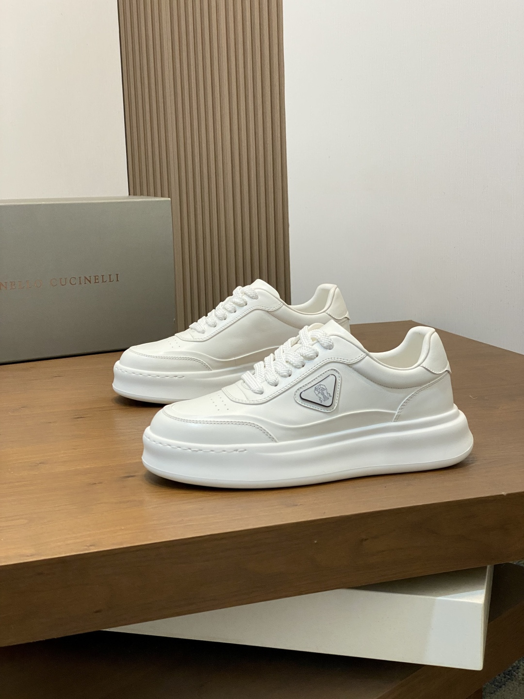 브루넬로 쿠치넬리 Brunello Cucinelli BC 캐시미어 & 스웨이드 스니커즈 신발