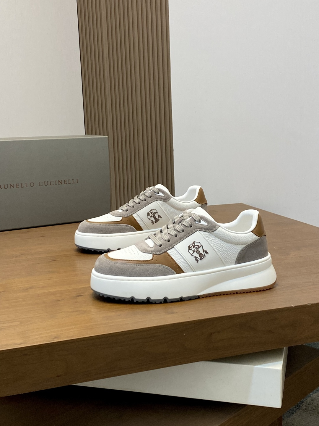 브루넬로 쿠치넬리 Brunello Cucinelli BC 캐시미어 & 스웨이드 스니커즈 신발