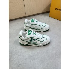 LV 루이비통 프리미엄 리치 가죽(Litchi) 트레이너 스니커즈 신발