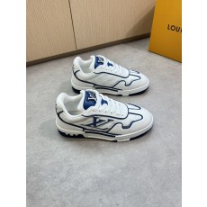 LV 루이비통 프리미엄 리치 가죽(Litchi) 트레이너 스니커즈 신발