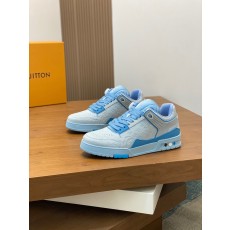 LV 루이비통 슈렁큰 레더 & 모노그램 스탠다드 스니커즈 신발