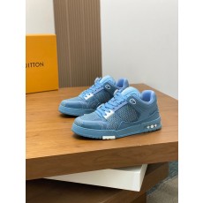 LV 루이비통 슈렁큰 레더 & 모노그램 스탠다드 스니커즈 신발