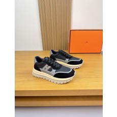 HERMES 에르메스 나파 & 스웨이드 'H' 스니커즈 신발