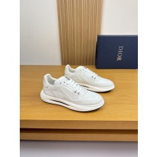 Dior CD 디올 나파 레더 & 실크 캔버스 스니커즈 신발