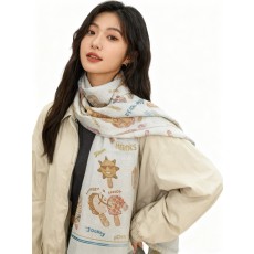 에르메스(HERMES) 패턴 캐시미어 롱 머플러 목도리 스카프