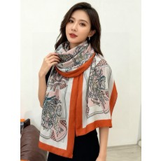 에르메스(HERMES) 입체 패턴 캐시미어 롱 목도리 스카프