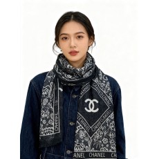 샤넬(CHANEL) 실버 포인트 롱 머플러 목도리 스카프