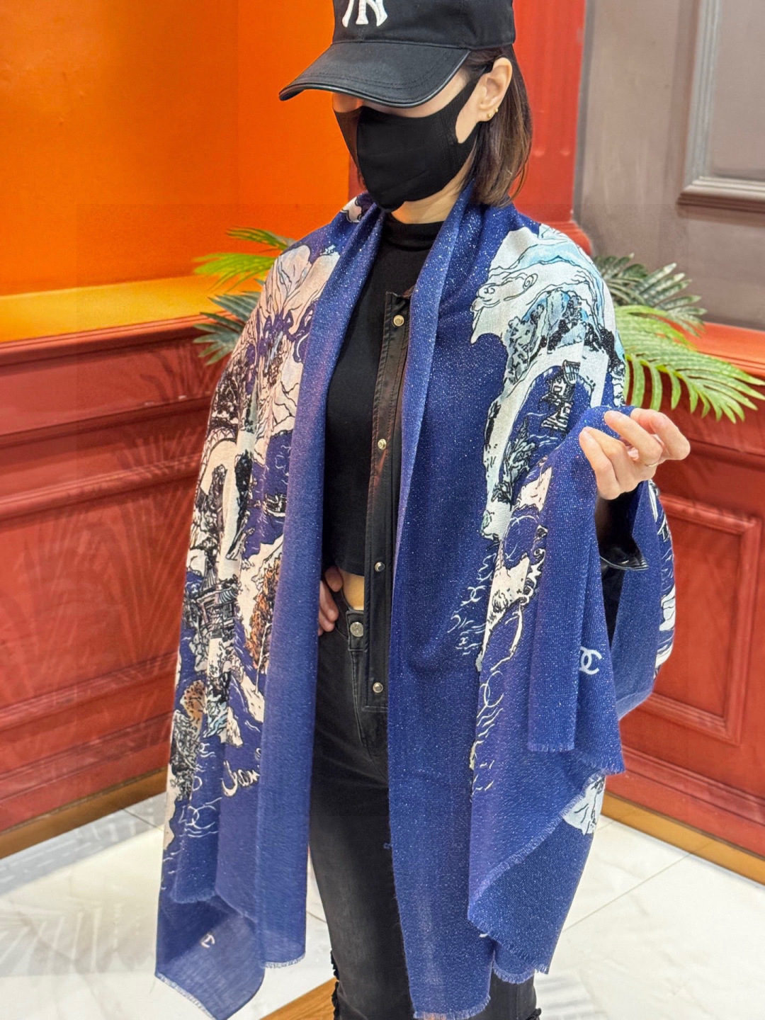 샤넬(CHANEL) 하이엔드 캐시미어 머플러 목도리 스카프