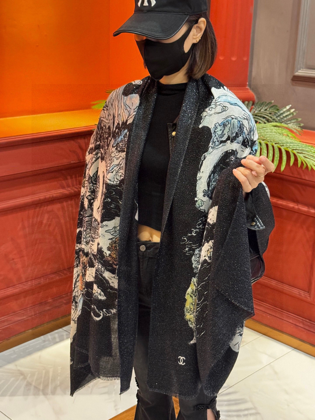 샤넬(CHANEL) 하이엔드 캐시미어 머플러 목도리 스카프