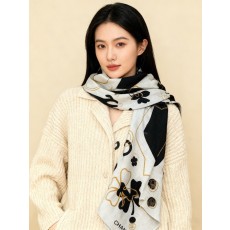 샤넬(CHANEL) 까멜리아 퀼팅 벨벳 목도리 스카프