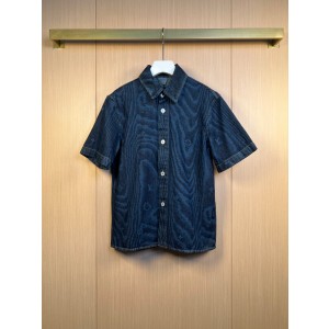 루이비통(LV) 반소매 데님 셔츠 의류