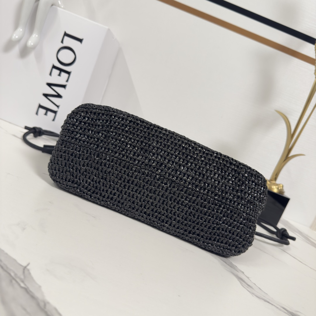 Loewe 로에베 라피아 & 카프스킨 올라(Ola) 백 가방 미디움