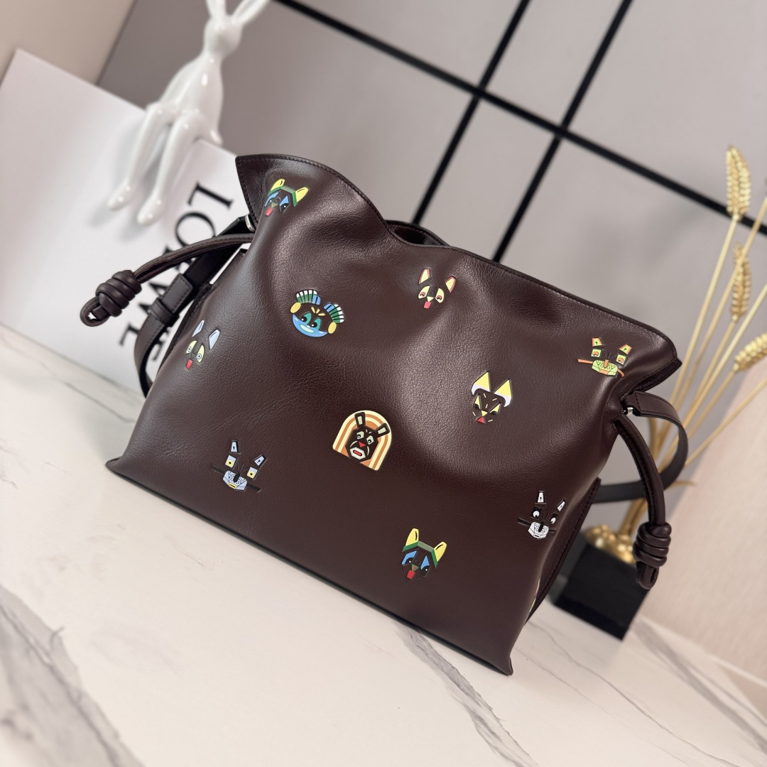 Loewe 로에베 26 크루즈 Louis Wain 콜라보 플라멩코 숄더백 가방 미디움