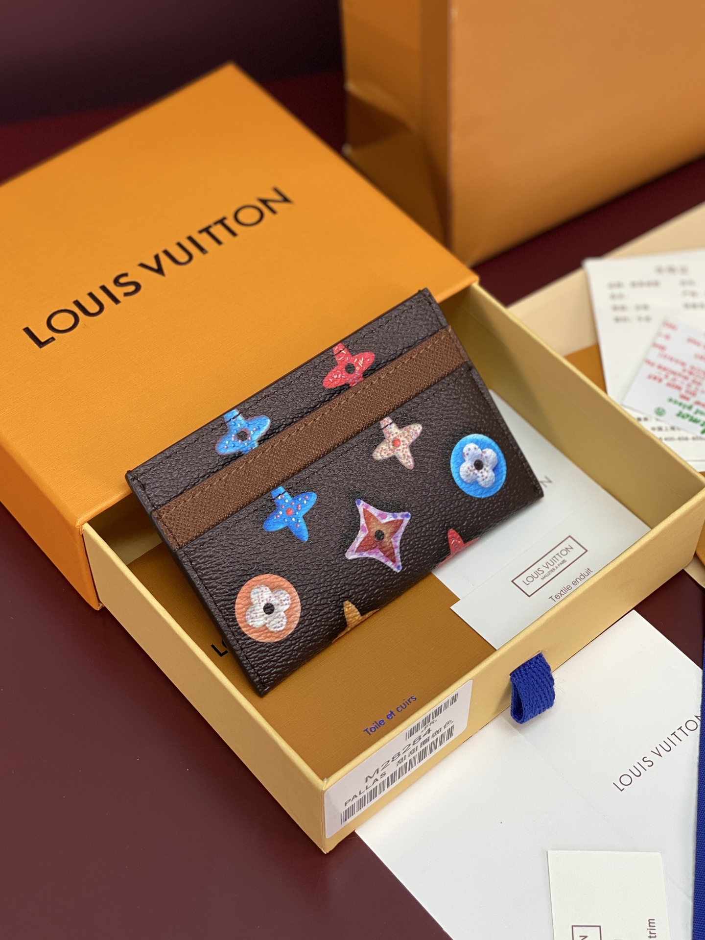 LOUIS VUITTON LV 루이비통 더블 카드 홀더 '모노그램 도넛' 브라운 (M28284) 지갑