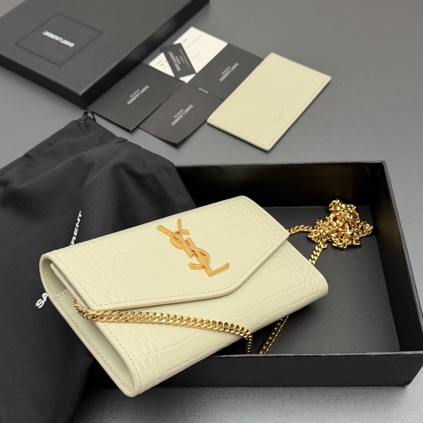 Saint Laurent YSL 생로랑 ENVELOPE 엔벨로프 크로코 체인백 (WOC) 가방