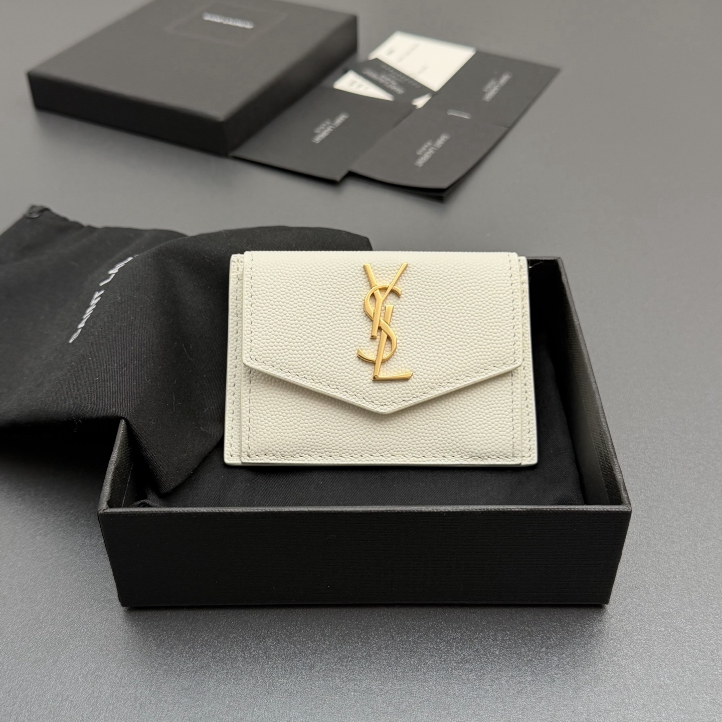 Saint Laurent YSL 생로랑 uptown 업타운 플랩 카드 지갑