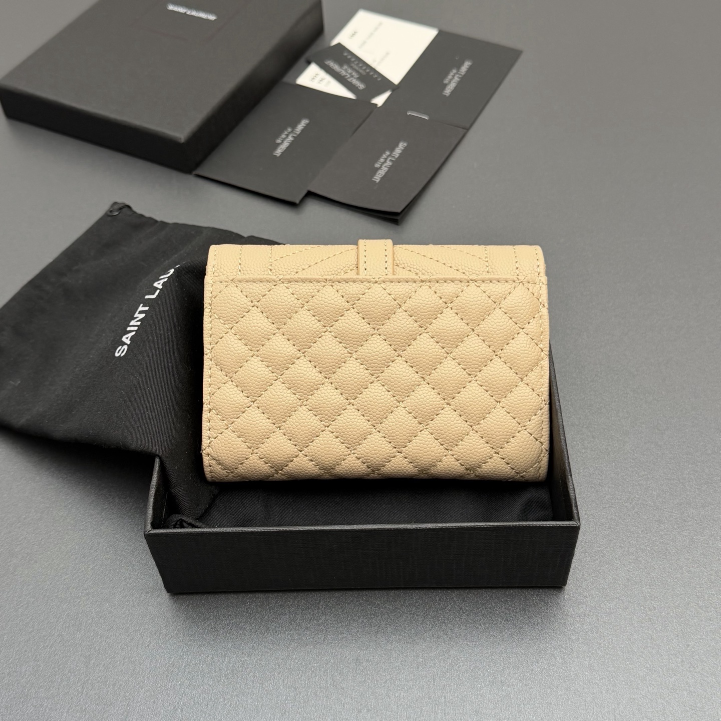 Saint Laurent YSL 생로랑 마틀라세 소형 에디 퀼팅 지갑