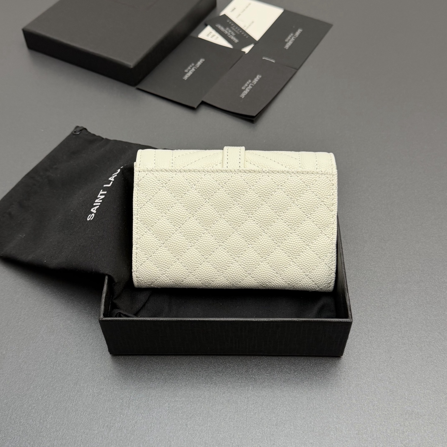 Saint Laurent YSL 생로랑 마틀라세 소형 믹스 퀼팅 지갑