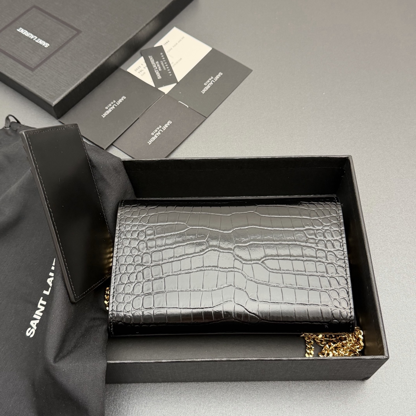 Saint Laurent YSL 생로랑 ENVELOPE 엔벨로프 크로코 체인백 (WOC) 가방