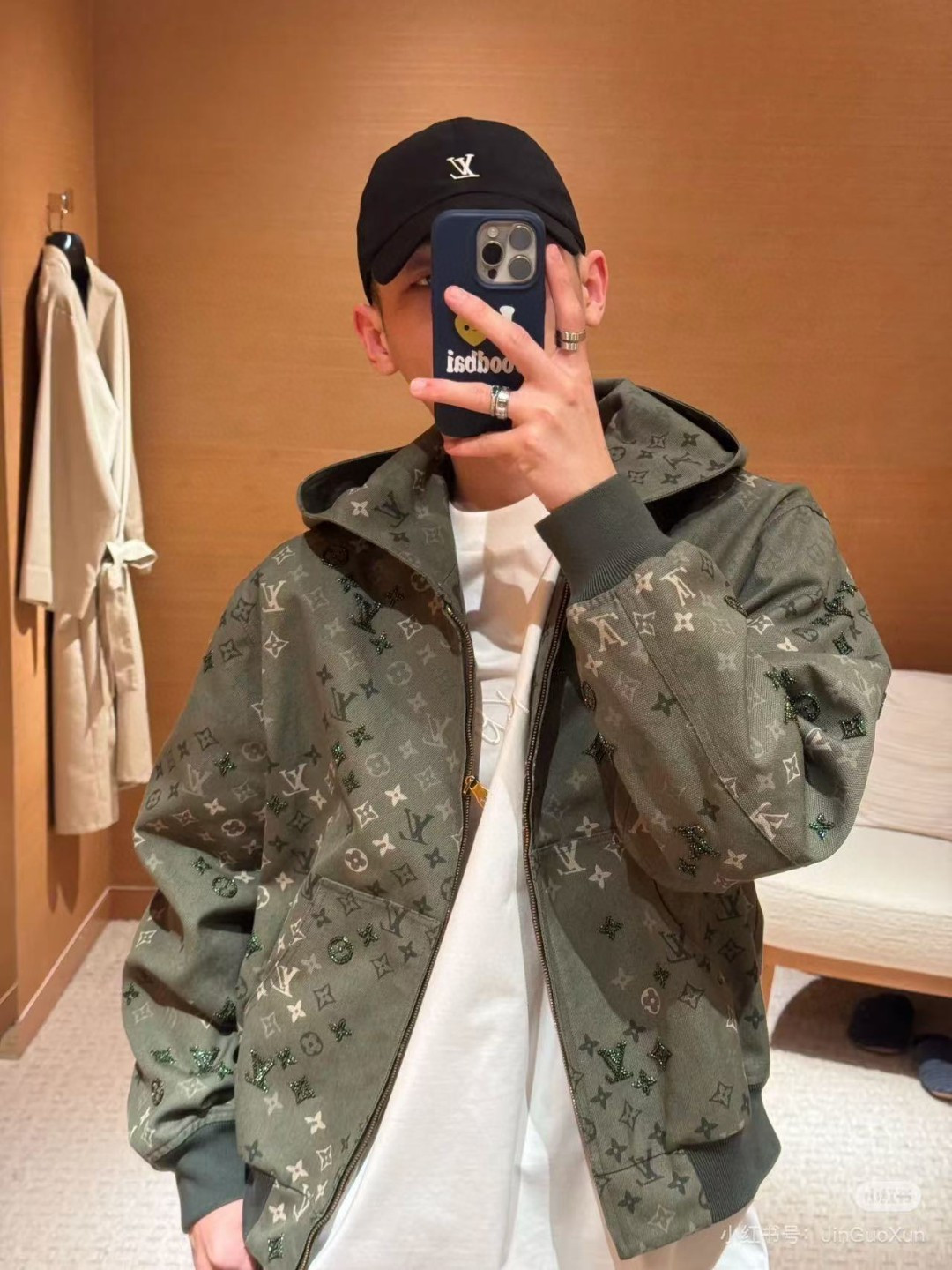 루이비통(LV) 캔버스 후드 스트링 집업 재킷 의류