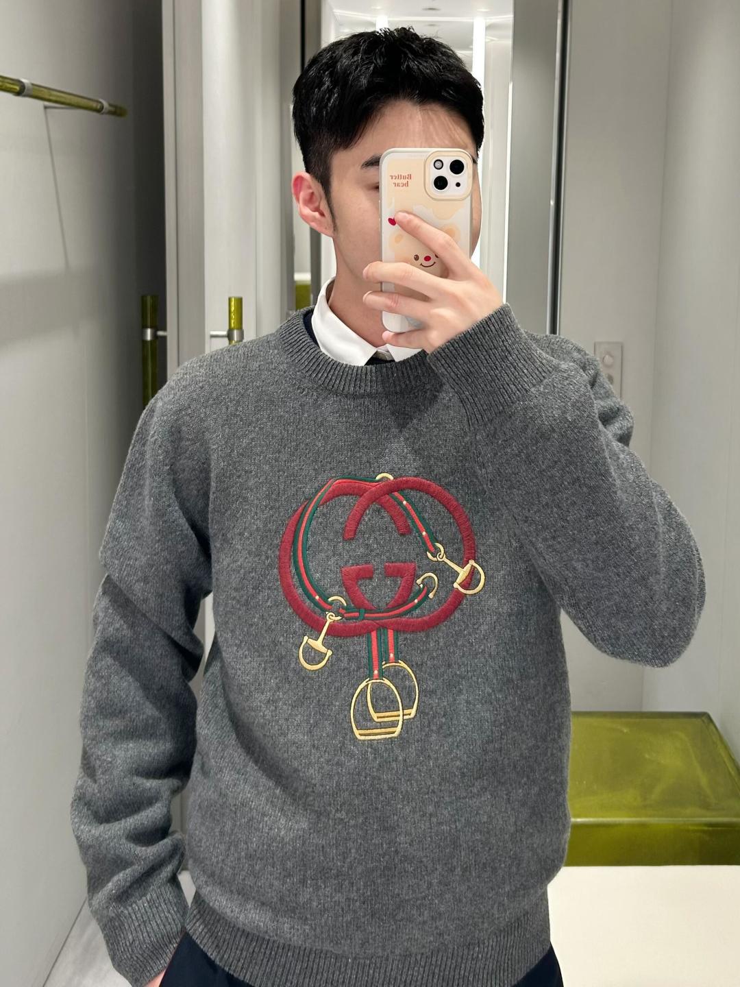 구찌(GUCCI) 더블 자수 니트 스웨터 의류