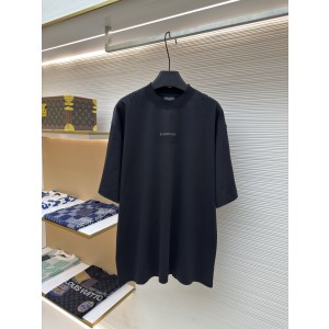 발렌시아가(Balenciaga) 백 로고 크리스털 핫픽스 반소매 티셔츠 의류