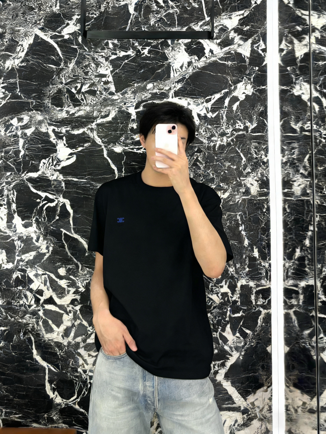 셀린느(CELINE) 트리옹프 자수 반팔 티셔츠 의류