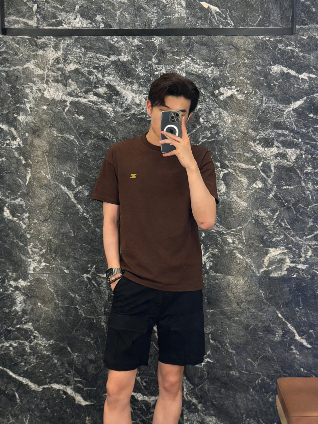 셀린느(CELINE) 트리옹프 자수 반팔 티셔츠 의류