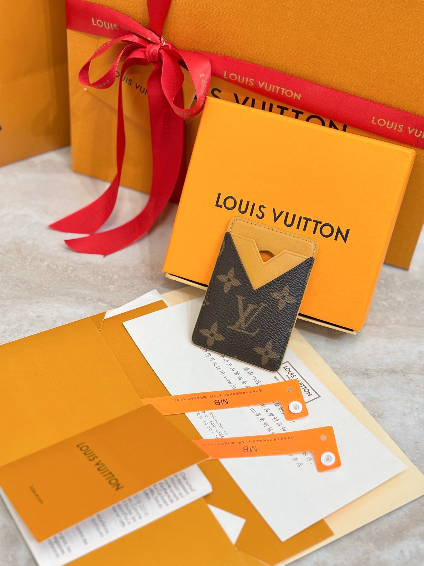 Louis Vuitton LV 루이비통 모노그램 옐로우 카드 홀더 지갑 M12853