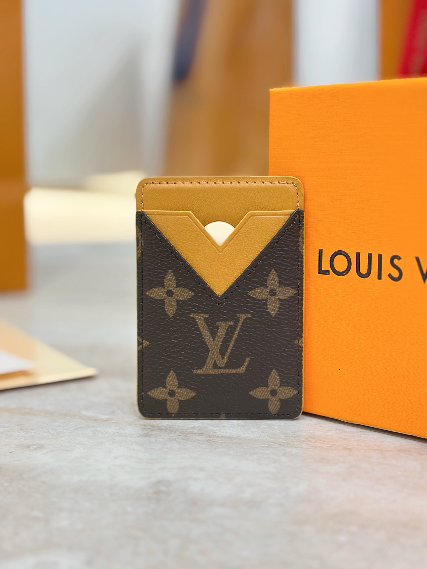 Louis Vuitton LV 루이비통 모노그램 옐로우 카드 홀더 지갑 M12853