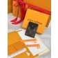 Louis Vuitton LV 루이비통 모노그램 블랙 카드 홀더 지갑 M13185